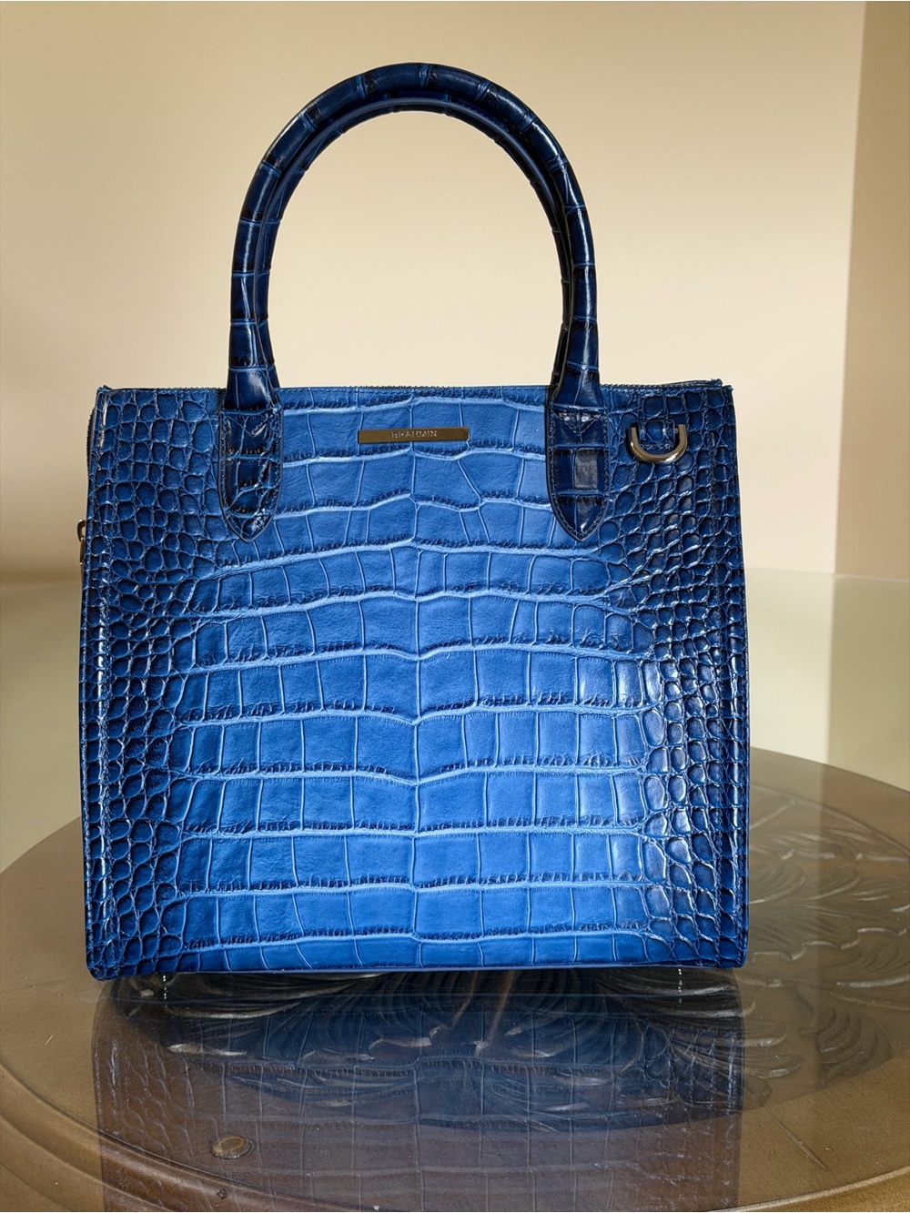 Brahmin Caroline Heavenly Blue Lumeria Satchel